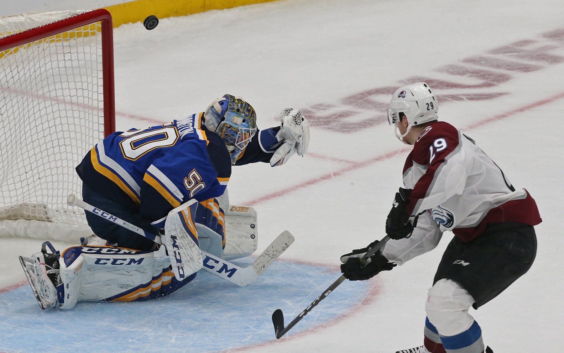 Blues and the avenue of Enterprise Center